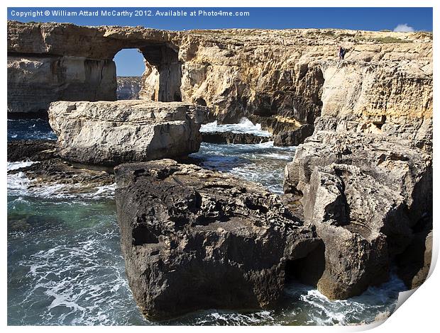 The Azure Window and Blue Hole Print by William AttardMcCarthy