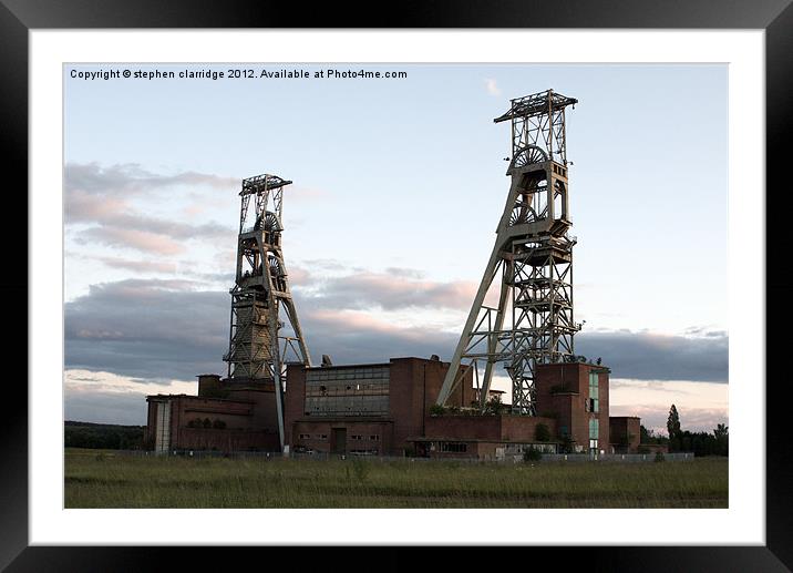 clipstone colliery headstocks Framed Mounted Print by stephen clarridge