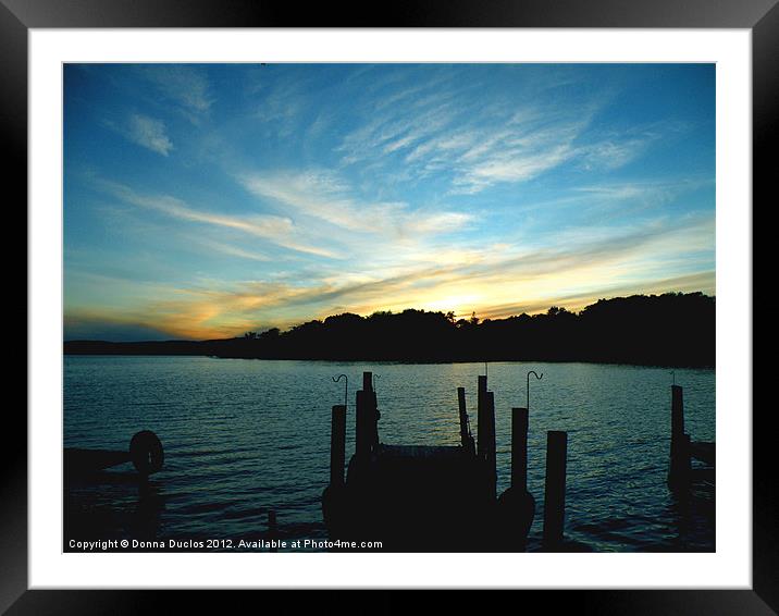 View from the dock Framed Mounted Print by Donna Duclos