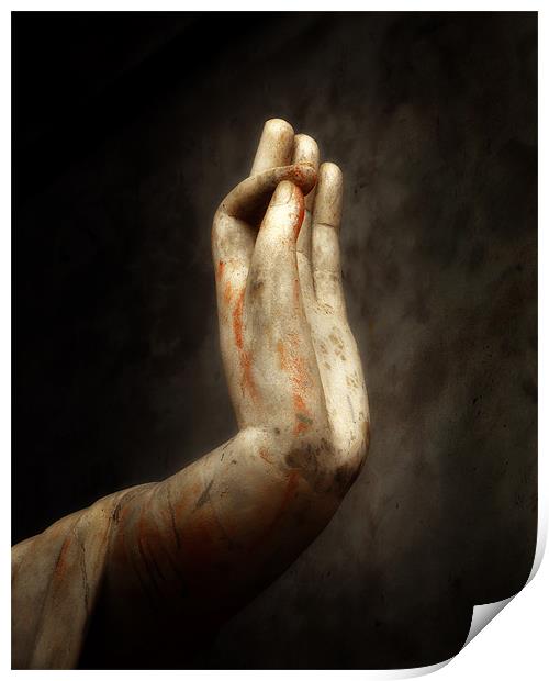 Mudra hand gesture Print by David Worthington