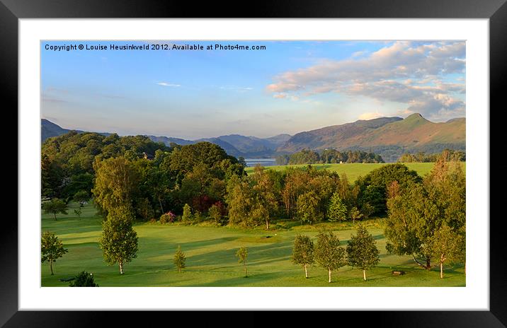 Borrowdale and Derwentwater at dawn Framed Mounted Print by Louise Heusinkveld