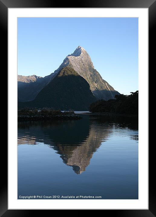 Milford sound New Zealand Framed Mounted Print by Phil Crean