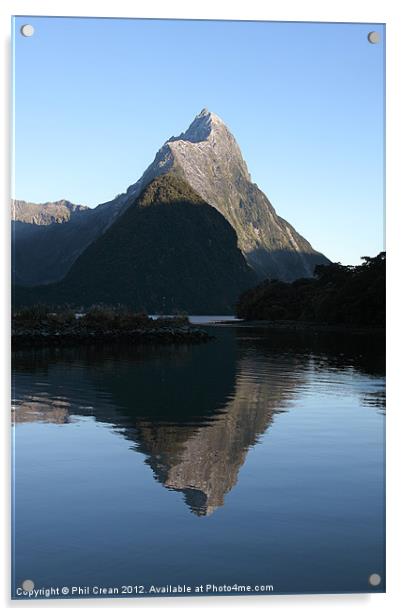 Milford sound New Zealand Acrylic by Phil Crean