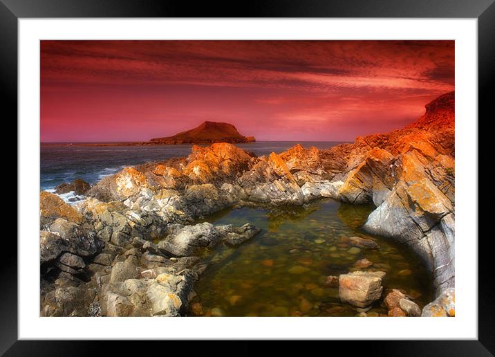 The Worms Head Framed Mounted Print by Chris Manfield