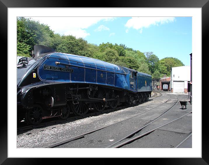 Class A4 Sir Nigel Gresley Framed Mounted Print by Nigel Barrett Canvas