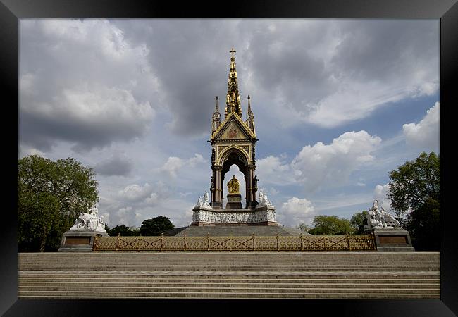 Prince Albert memorial statue Framed Print by David French
