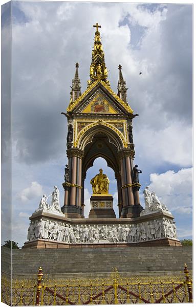 Prince Albert memorial statue Canvas Print by David French