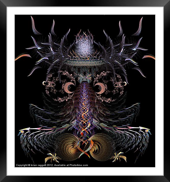 Goddess of Fire Framed Mounted Print by Brian  Raggatt