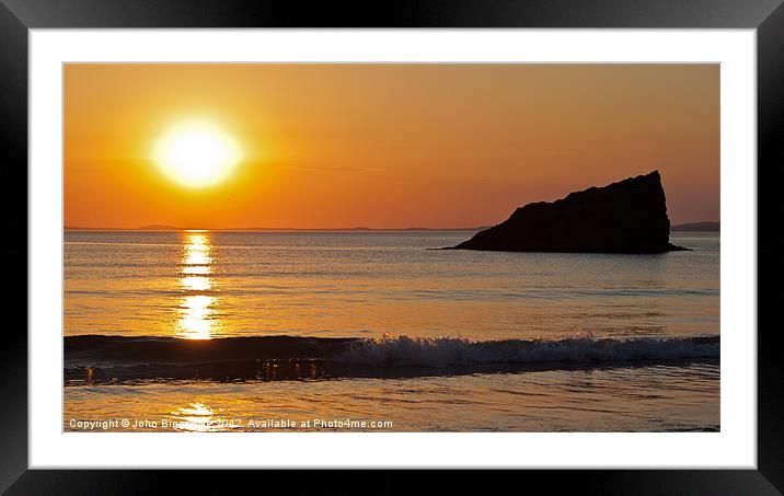 Pembrokeshire Sunset 2 Framed Mounted Print by John Biggadike