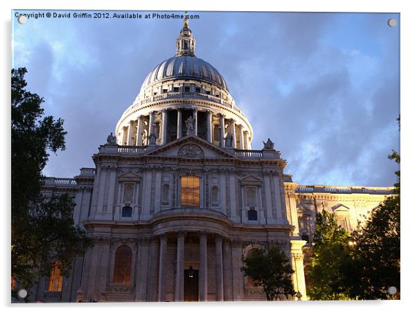 St. Paul's Cathedral Acrylic by David Griffin