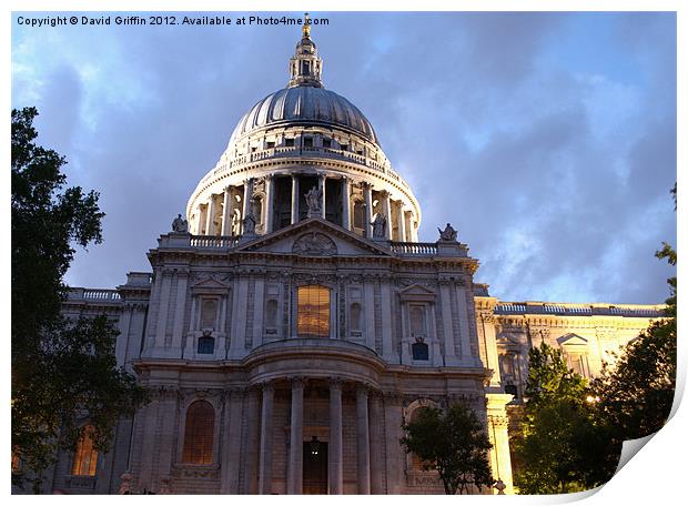 St. Paul's Cathedral Print by David Griffin