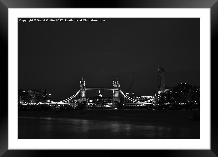 Tower Bridge Framed Mounted Print by David Griffin