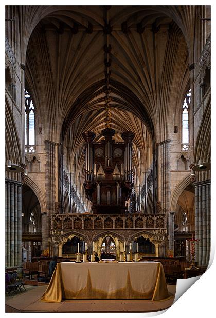 Exeter Cathedral Print by Thomas Schaeffer