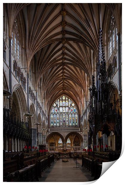 Exeter Cathedral Print by Thomas Schaeffer