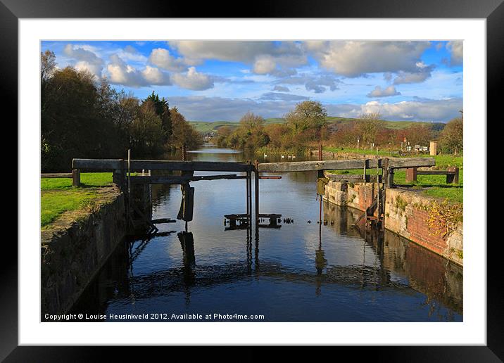 Lock Gates, Ulverston Canal, Cumbria Framed Mounted Print by Louise Heusinkveld