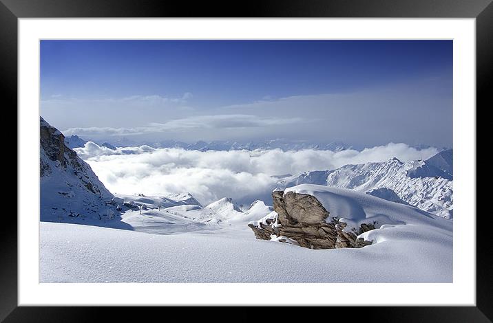 Roche De Mio Alpine View Framed Mounted Print by Steven Clements LNPS