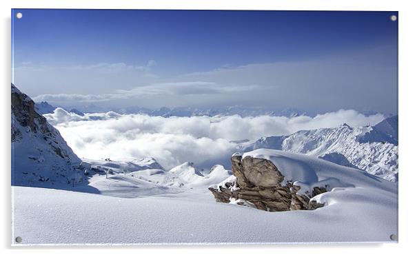 Roche De Mio Alpine View Acrylic by Steven Clements LNPS