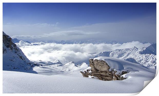 Roche De Mio Alpine View Print by Steven Clements LNPS