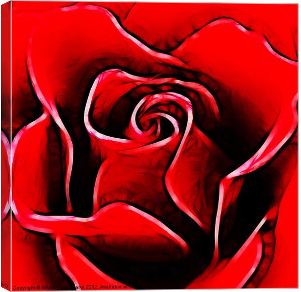 Red Rose Canvas Print by Sharon Lisa Clarke