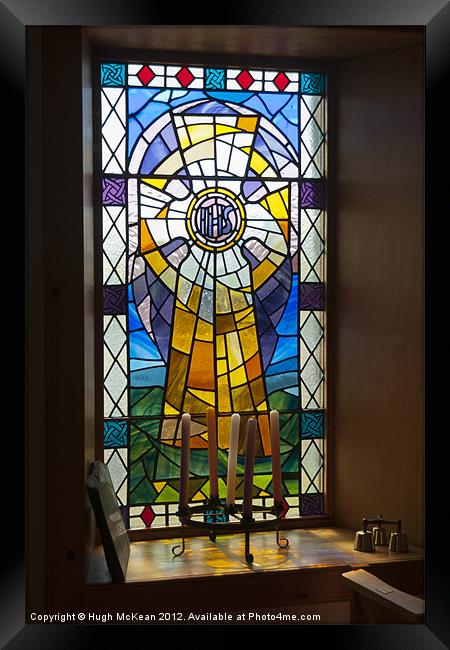 Building, Church, Stained Glass Window Framed Print by Hugh McKean