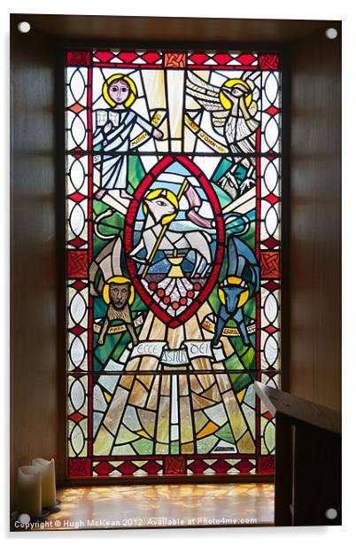 Building, Church, Stained Glass Window Acrylic by Hugh McKean