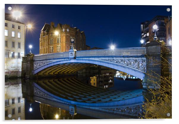 Leeds Blue Bridge Acrylic by Jonathan Emery