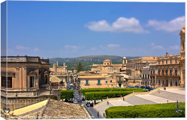 Noto Sicily in Miniature Canvas Print by Lucy Antony