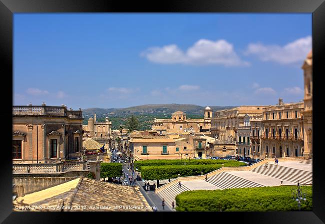 Noto Sicily in Miniature Framed Print by Lucy Antony
