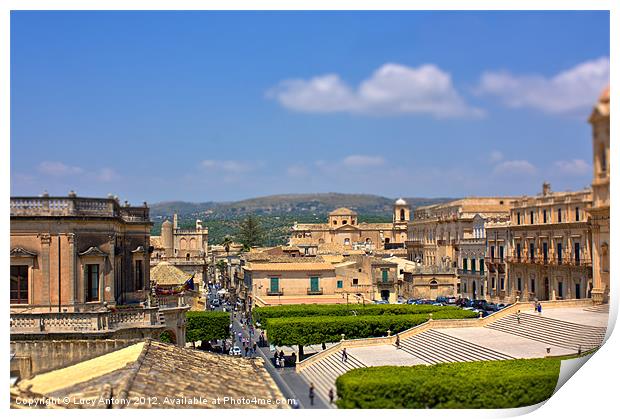 Noto Sicily in Miniature Print by Lucy Antony