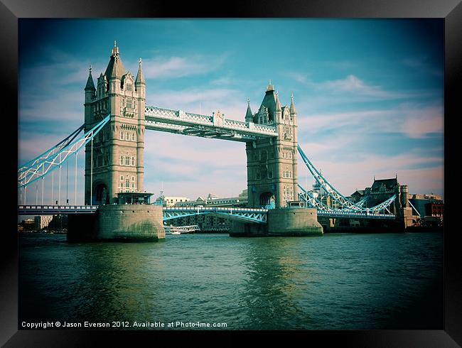 Tower Bridge - A Postcard Framed Print by J J Everson