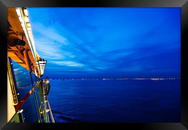 Blue at Sea Framed Print by Ray Shiu