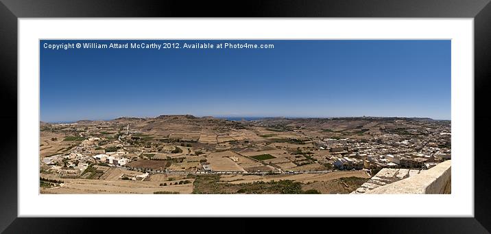 Gozo Panorama Framed Mounted Print by William AttardMcCarthy