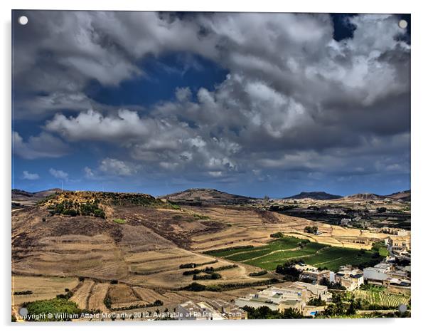Hills of Gozo Acrylic by William AttardMcCarthy
