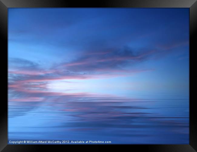 Clouds And Ocean Framed Print by William AttardMcCarthy