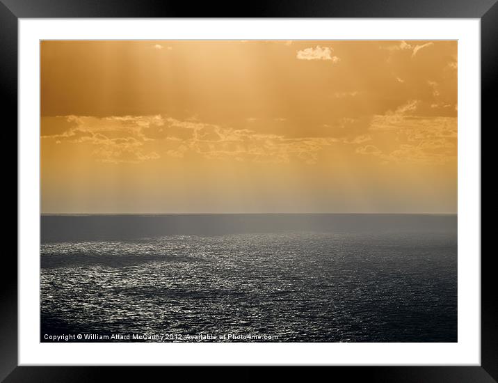 Mediterranean Twilight Framed Mounted Print by William AttardMcCarthy