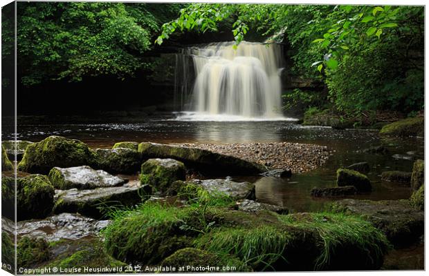 West Burton Falls in Wensleydale Canvas Print by Louise Heusinkveld