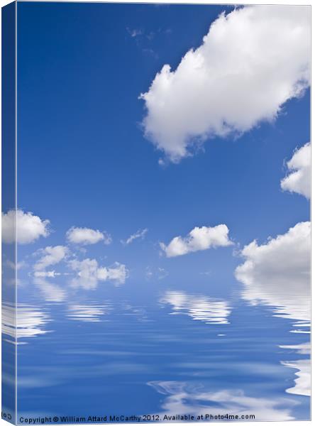 Clouds over Water Canvas Print by William AttardMcCarthy