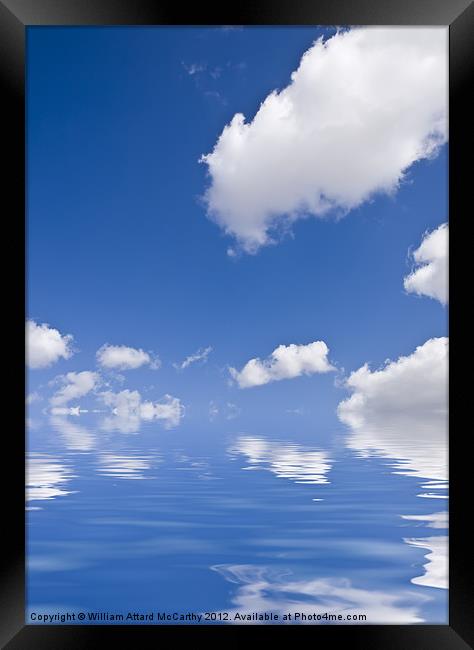 Clouds over Water Framed Print by William AttardMcCarthy