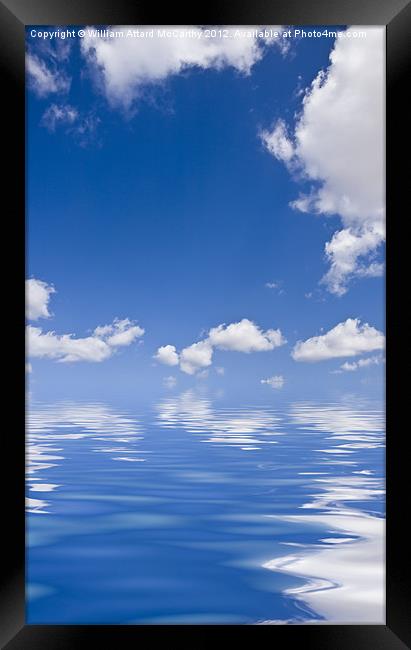 Clouds over Water Framed Print by William AttardMcCarthy