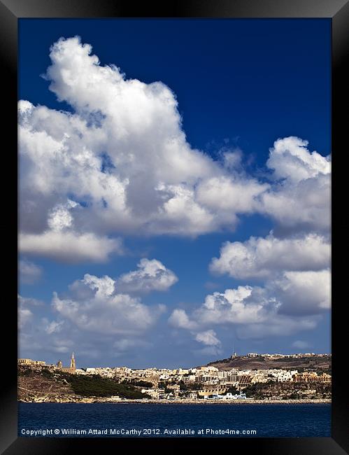 Mgarr Harbour Framed Print by William AttardMcCarthy