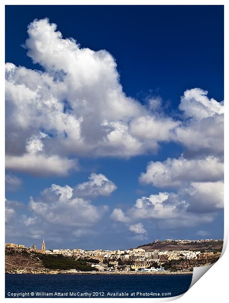 Mgarr Harbour Print by William AttardMcCarthy