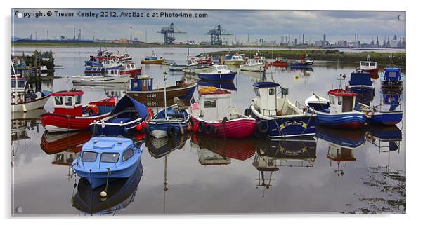 The Fishing Fleet Acrylic by Trevor Kersley RIP