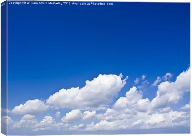 Clouds over Blue Sky Canvas Print by William AttardMcCarthy