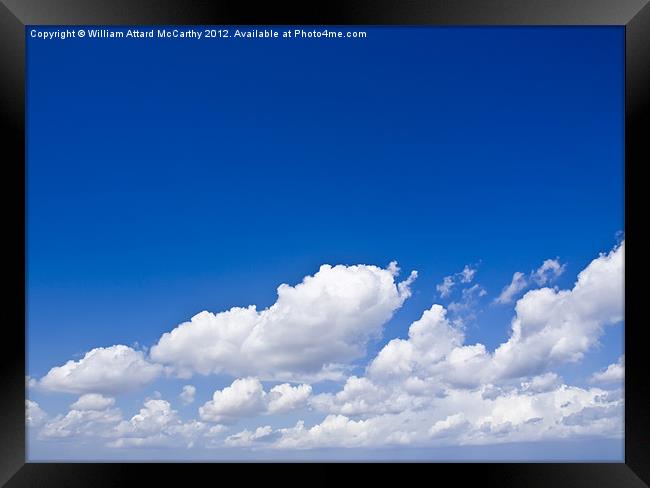 Clouds over Blue Sky Framed Print by William AttardMcCarthy