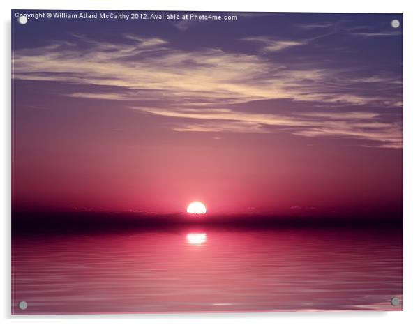 Mediterranean Twilight Acrylic by William AttardMcCarthy