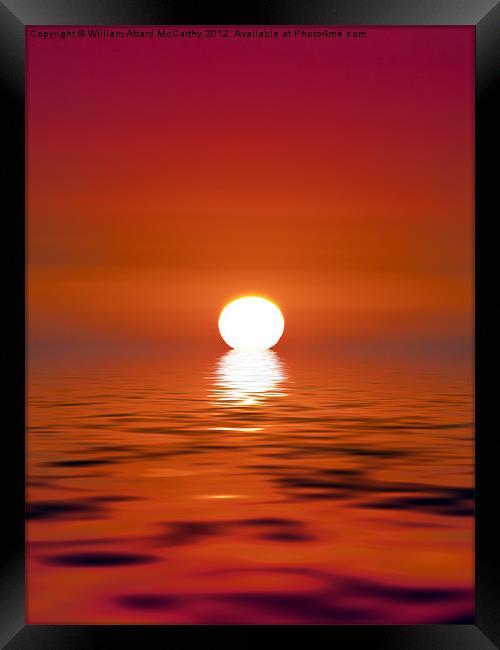 Golden Sunset Framed Print by William AttardMcCarthy