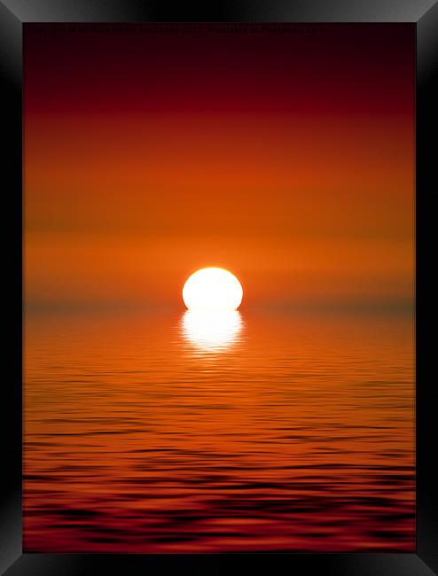 Golden Sunset Framed Print by William AttardMcCarthy