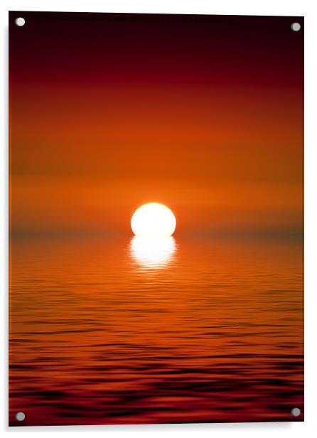 Golden Sunset Acrylic by William AttardMcCarthy