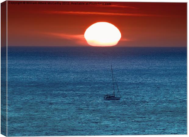 Sailing into the Sunset Canvas Print by William AttardMcCarthy