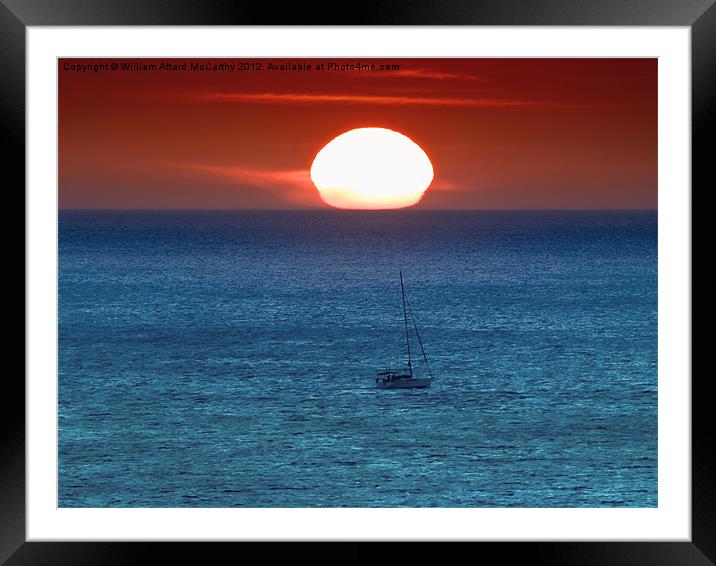 Sailing into the Sunset Framed Mounted Print by William AttardMcCarthy